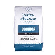 Load image into Gallery viewer, Coffee bag from Water Avenue Coffee Company with Bochica Colombia label on a white background